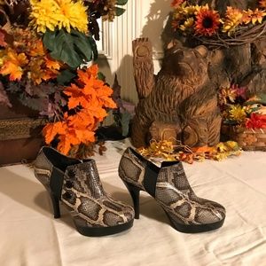 Snakeskin Booties
